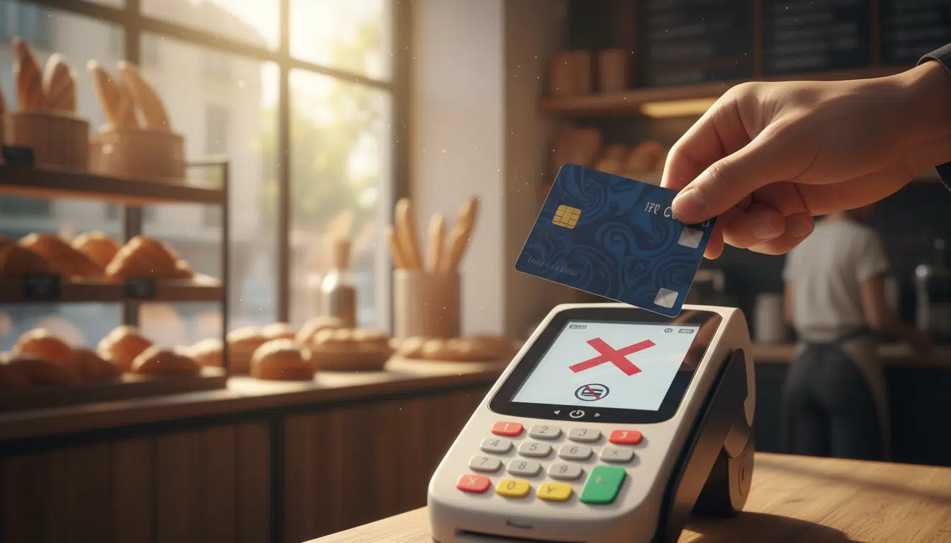 Carte bancaire refusée sur un terminal de paiement sans contact