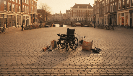 Place commerçante d'Utrecht après l'agression