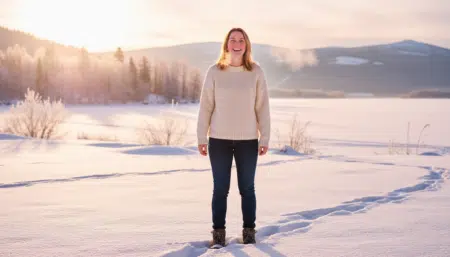 Personne dehors en hiver sans manteau et en bonne santé