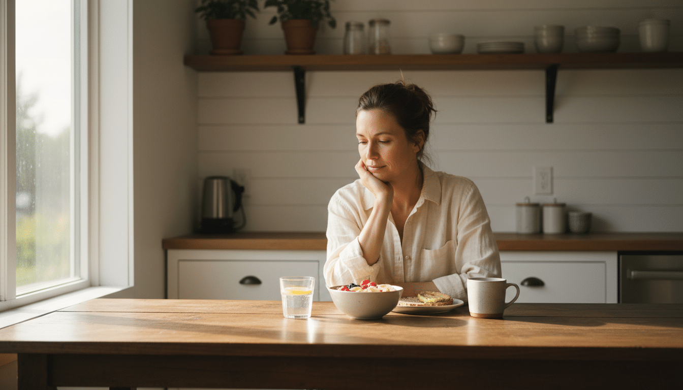 Personne mangeant un repas sain et équilibré