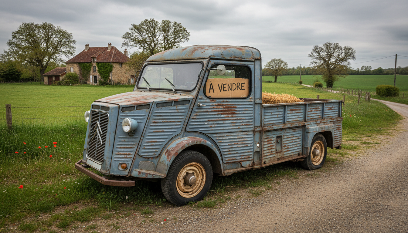 Pick-up mis en vente dans la campagne française