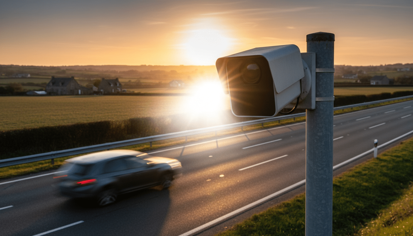 Radar automatique flashant un véhicule en excès de vitesse