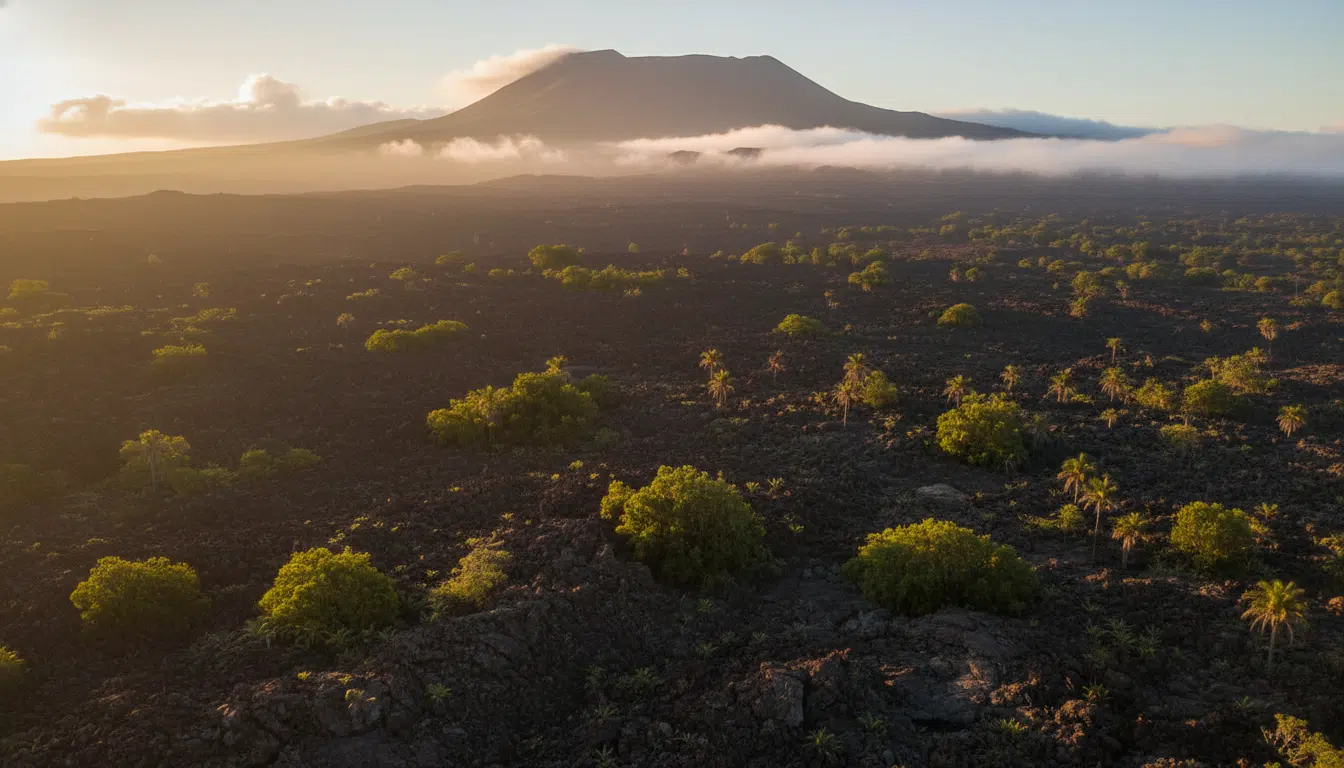 Paysage volcanique du Tremblet près du Piton de la Fournaise
