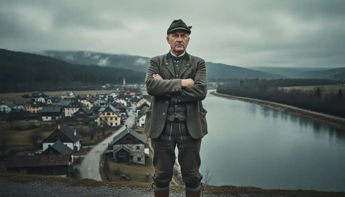 Portrait d'un homme en habit autrichien du début du XXe siècle