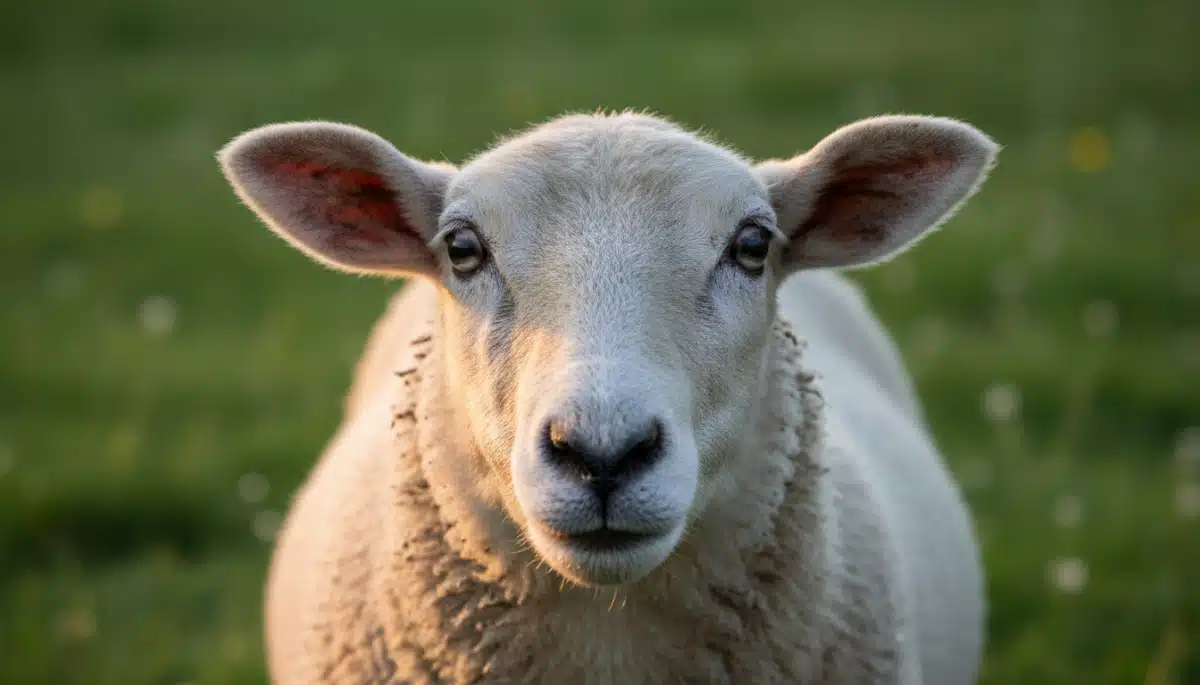 Portrait d'un mouton aux yeux expressifs et curieux
