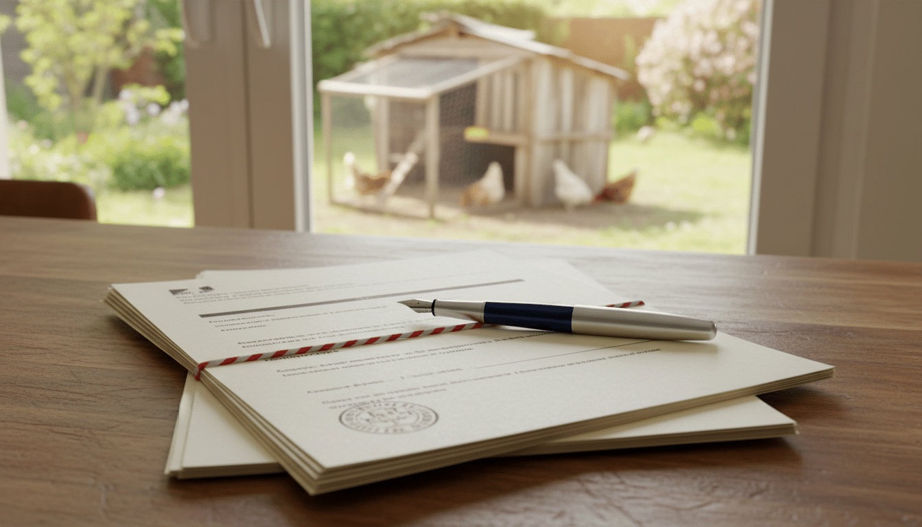 Documents administratifs pour déclarer un poulailler