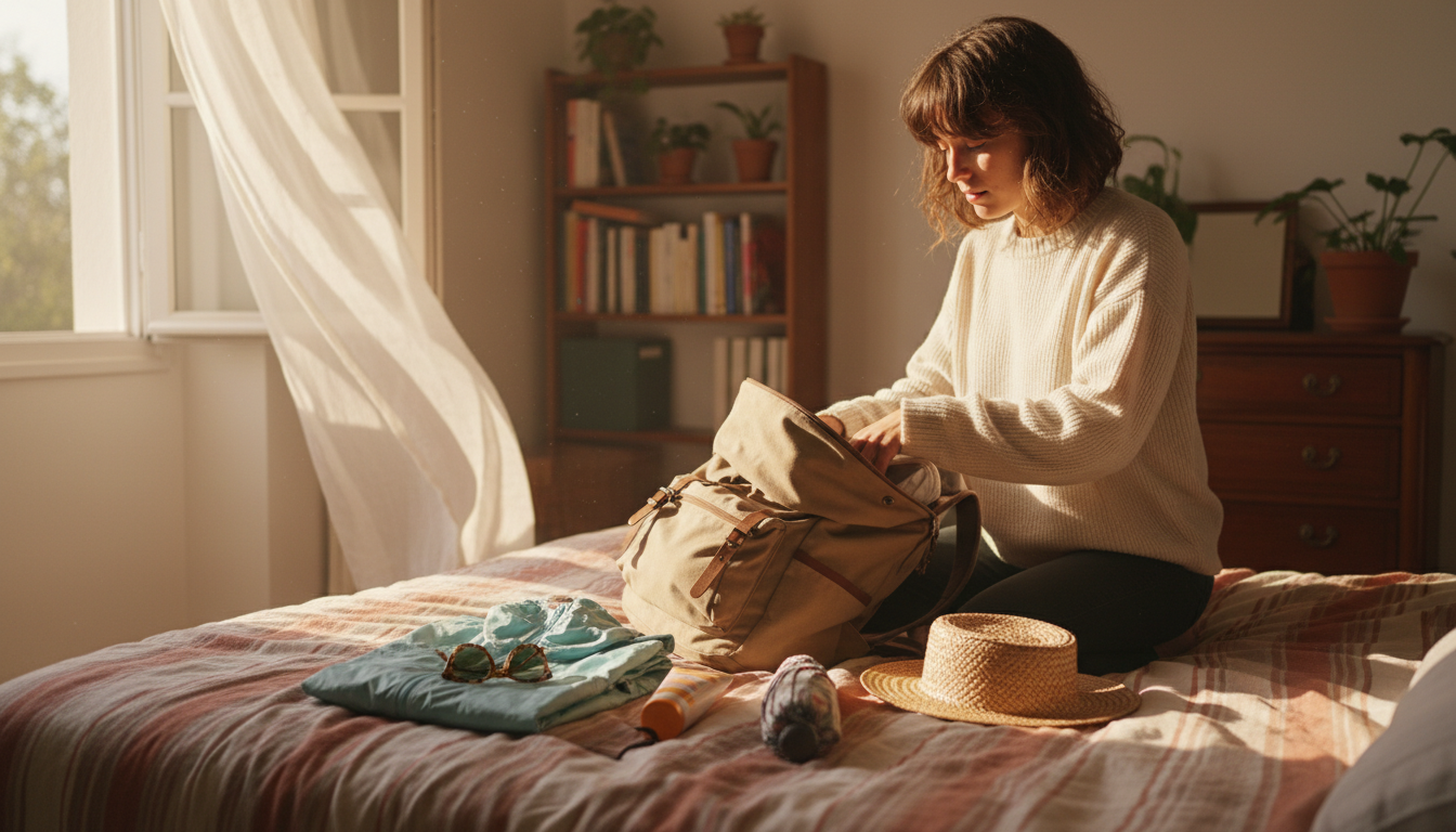 Préparation du sac pour une journée de météo contrastée