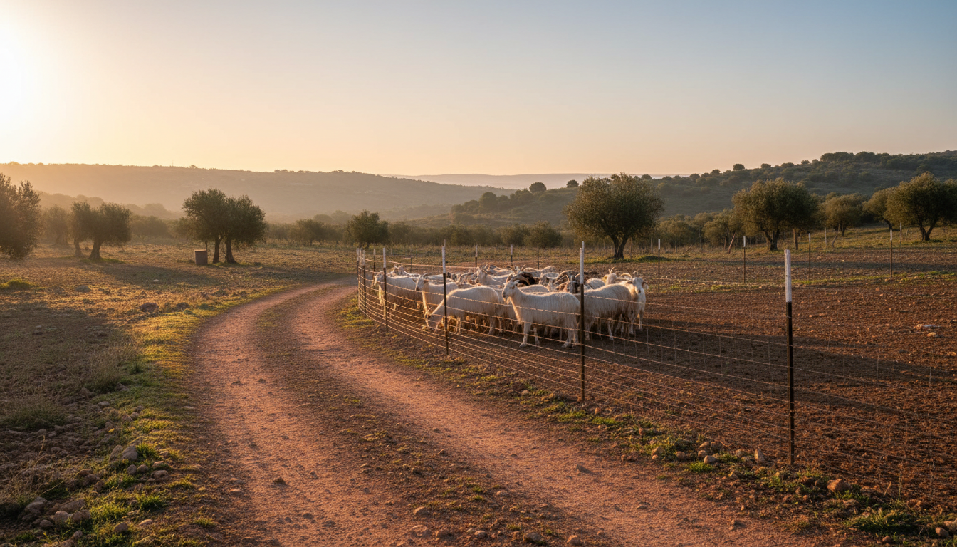 Enclos de chèvres et moutons près de Marseille