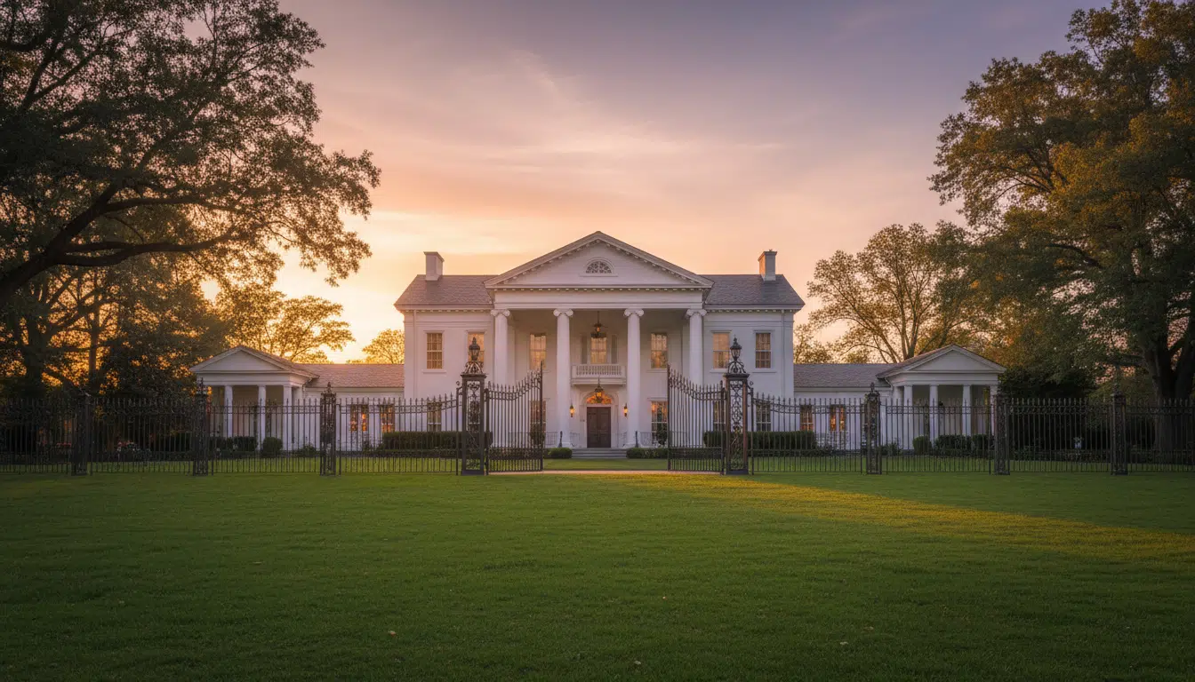 Manoir de Graceland à Memphis au coucher du soleil