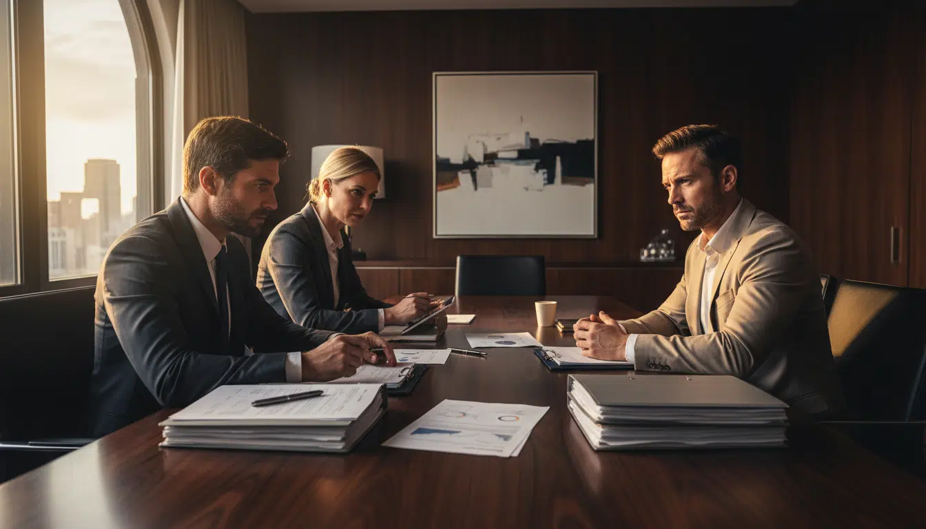 Négociation en salle de réunion pour le rachat de SFR