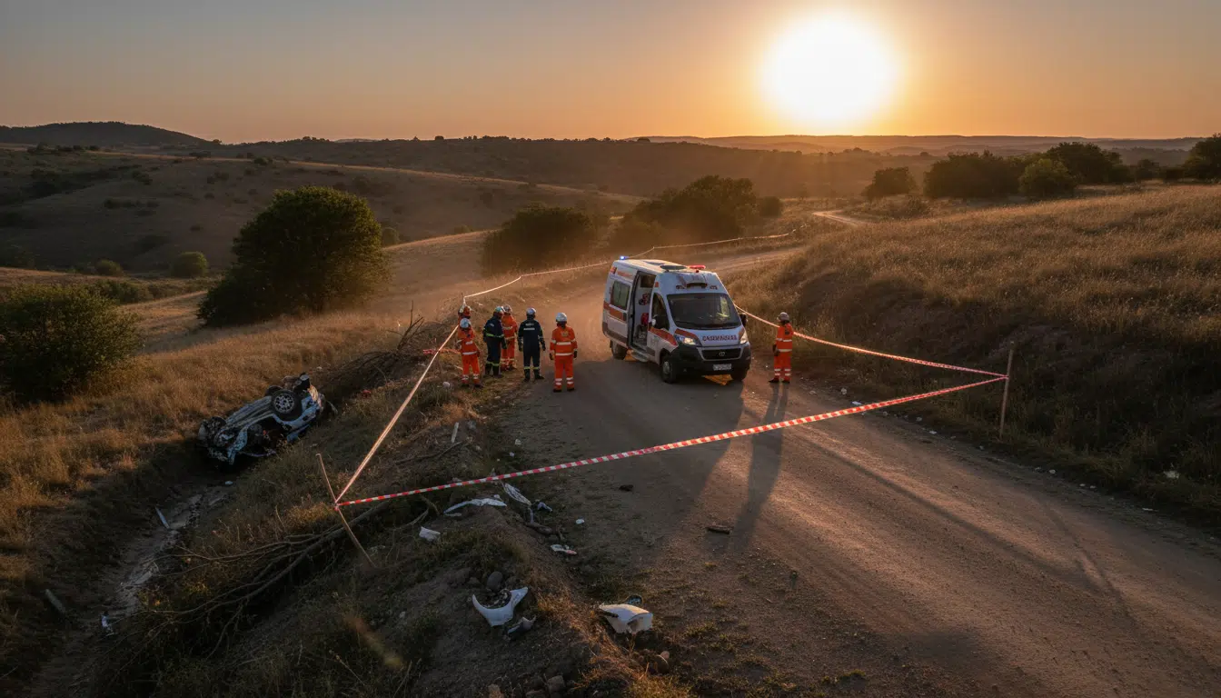 Secours et ambulance sur le tracé du rallye de Cordoba
