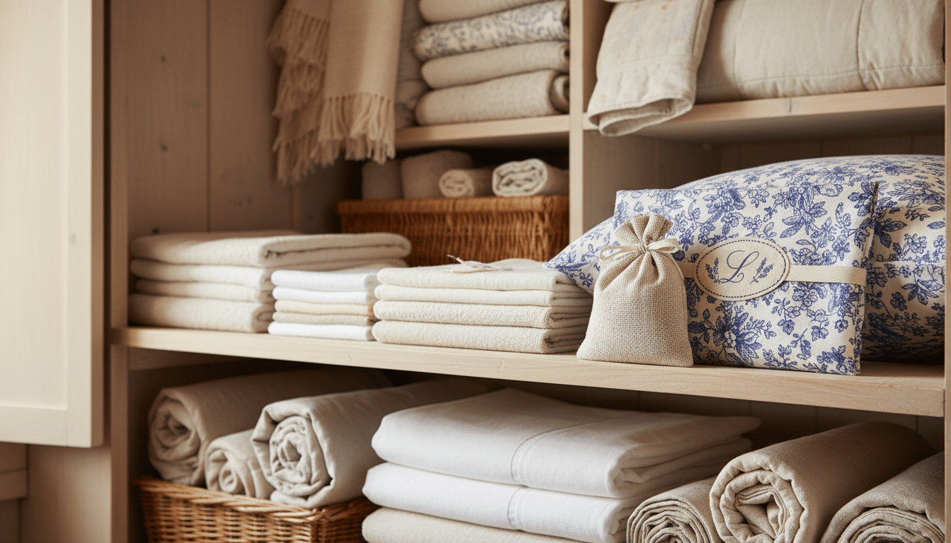 Sachet de lavande dans une pochette de rangement en taie