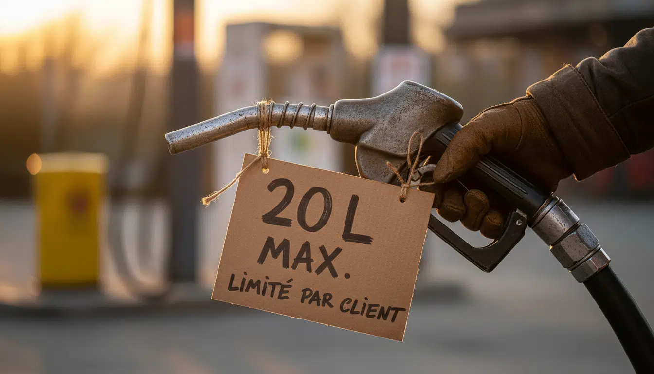 Pompe à essence avec restriction de volume en station