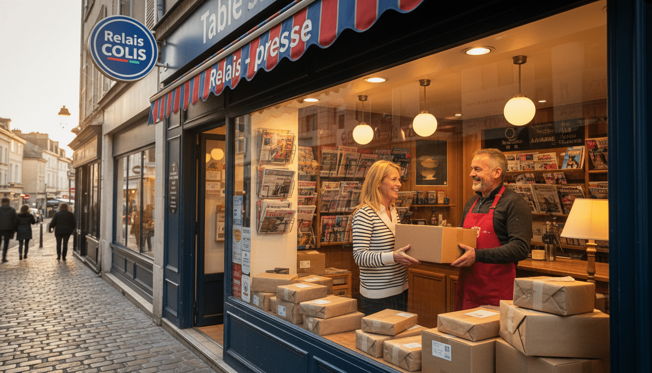 Point relais Relais Colis dans un commerce de proximité français