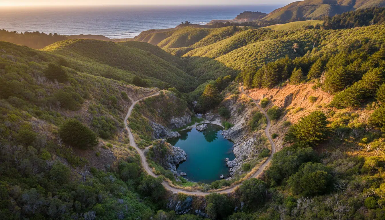 Sentier sauvage de Pine Ridge près de Big Sur
