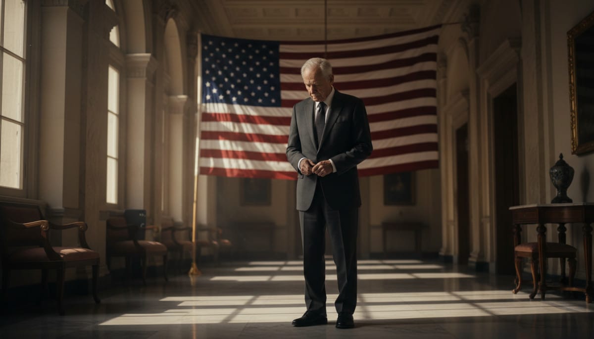 Richard Nixon dans un couloir officiel américain