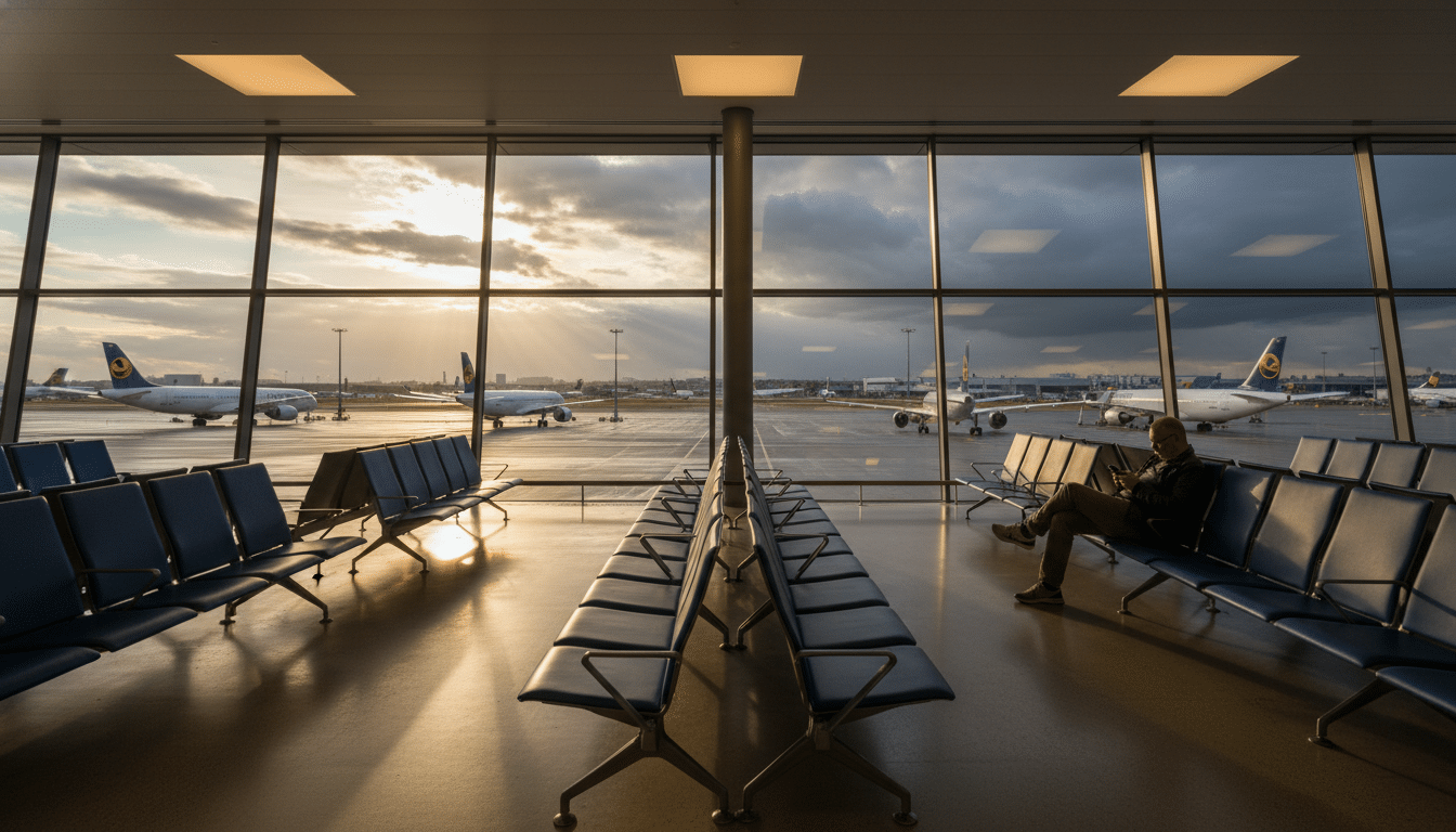 Porte d'embarquement vide dans un aéroport européen