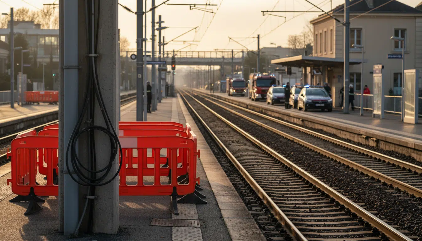 Voies ferrées du RER D bloquées par l'intervention