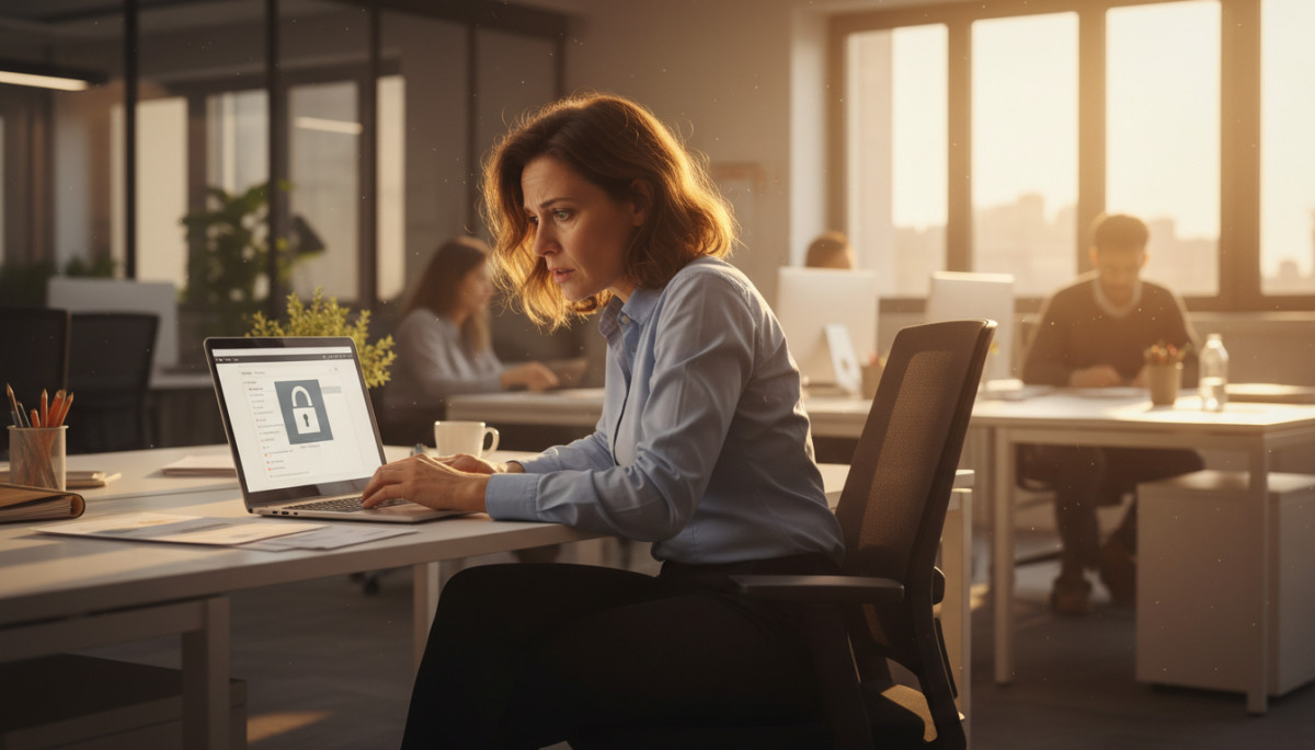 Salarié bloqué face à sa messagerie professionnelle verrouillée