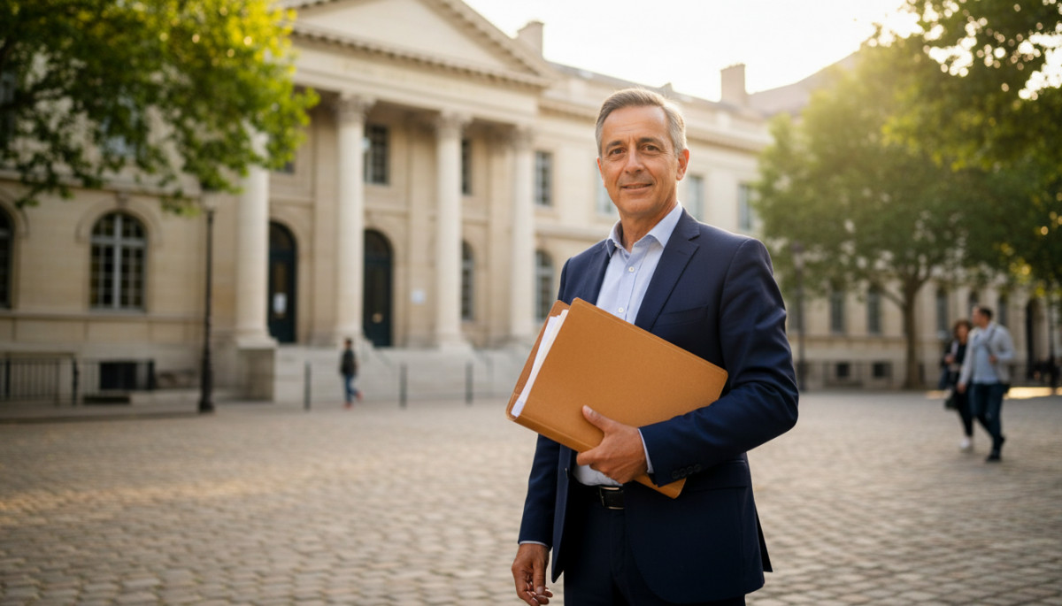 Salarié devant le conseil de prud'hommes avec ses documents