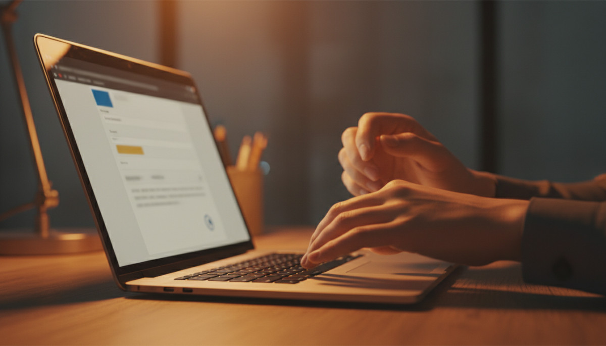 Salarié envoyant un email marqué personnel avant départ