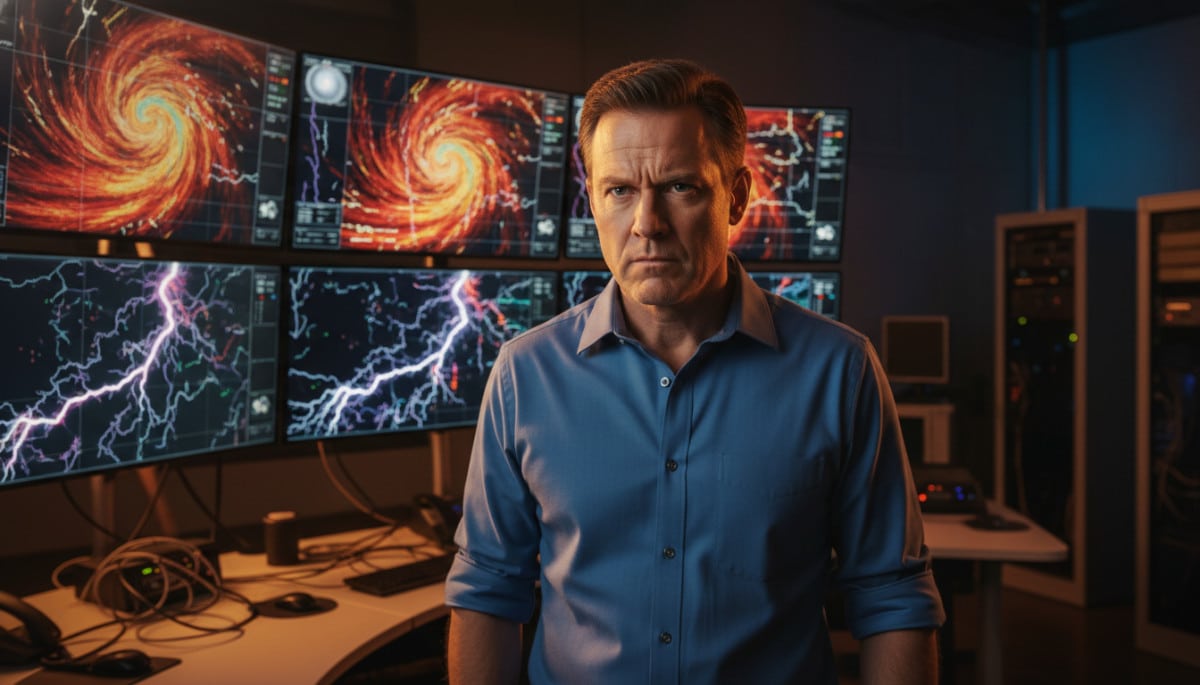 scientifique analysant des données de foudre