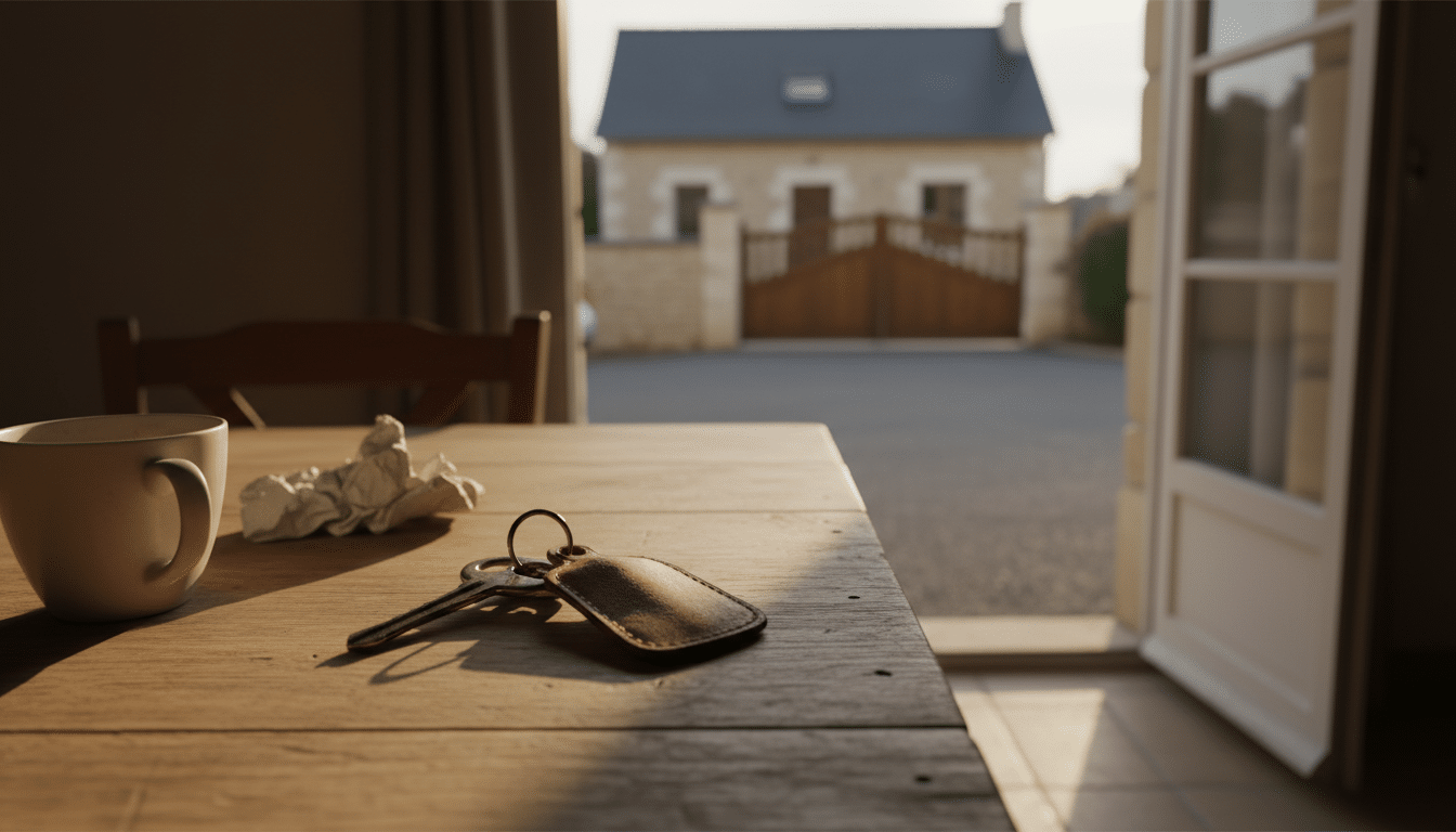 Clés de voiture posées sur une table dans une maison familiale