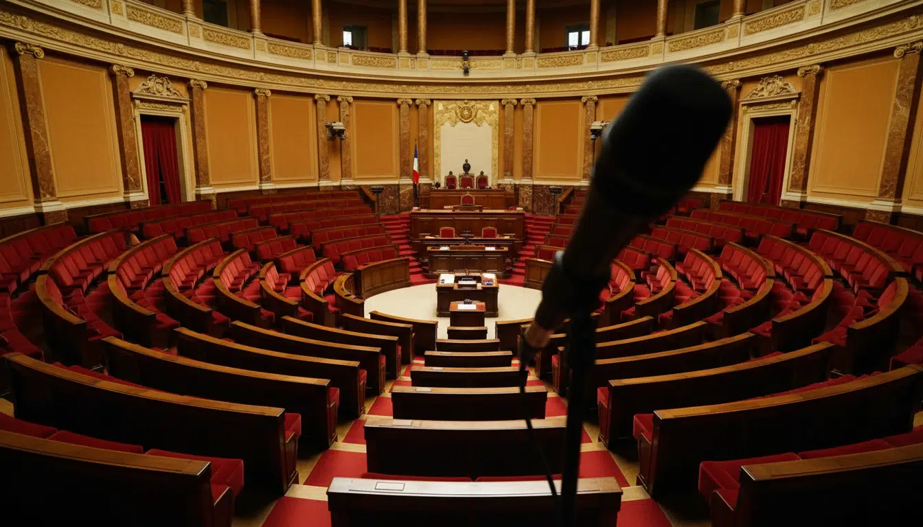 Intérieur de l'hémicycle de l'Assemblée nationale française