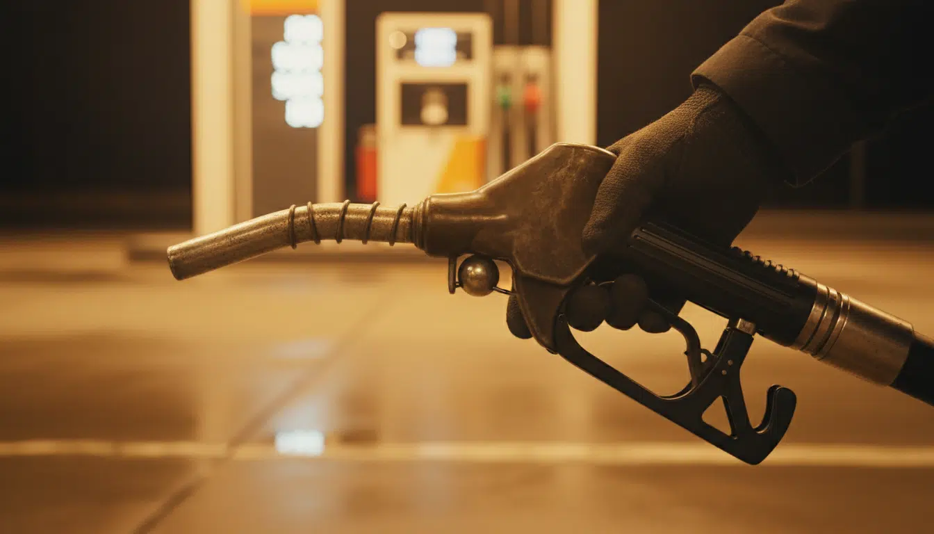 Pistolet de pompe à essence trafiqué en station-service