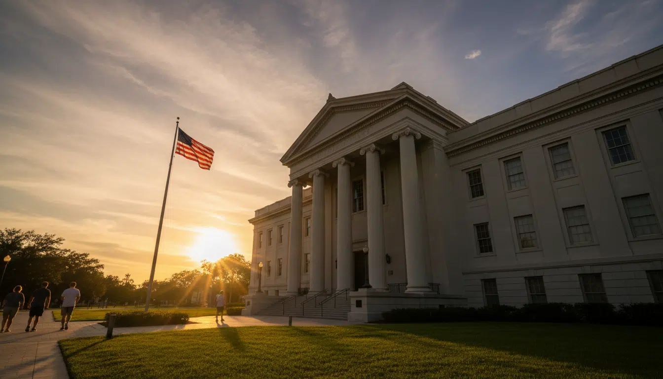 Tribunal de Floride au coucher du soleil
