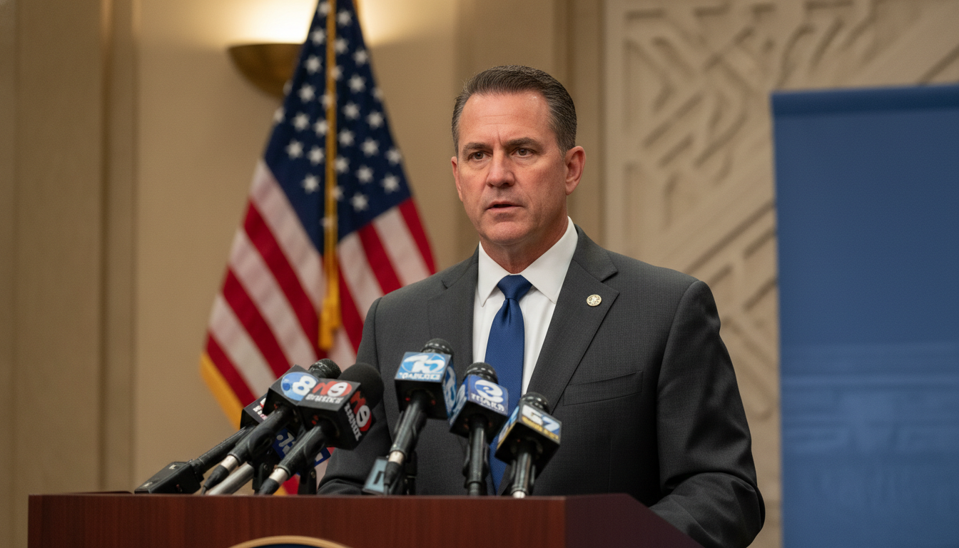 Procureur de Floride en conférence de presse à Tampa