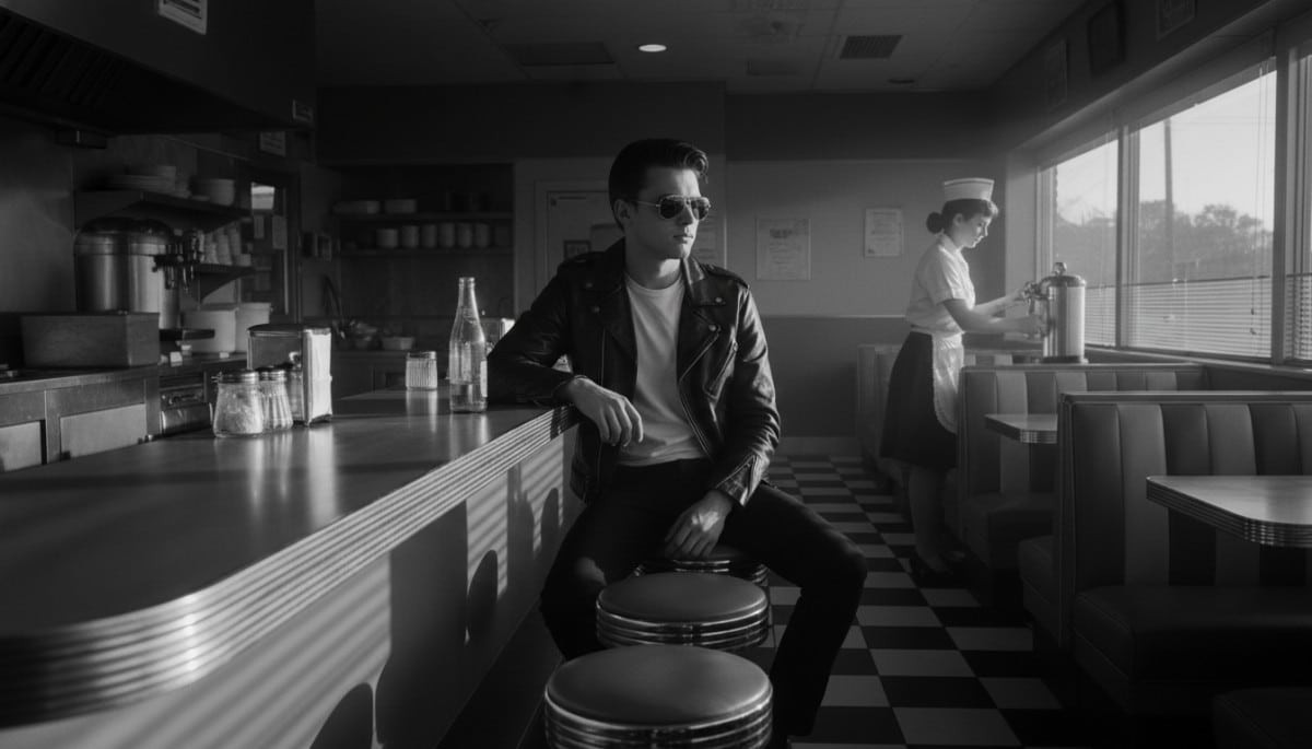 Style vintage années 50 et lunettes aviateur