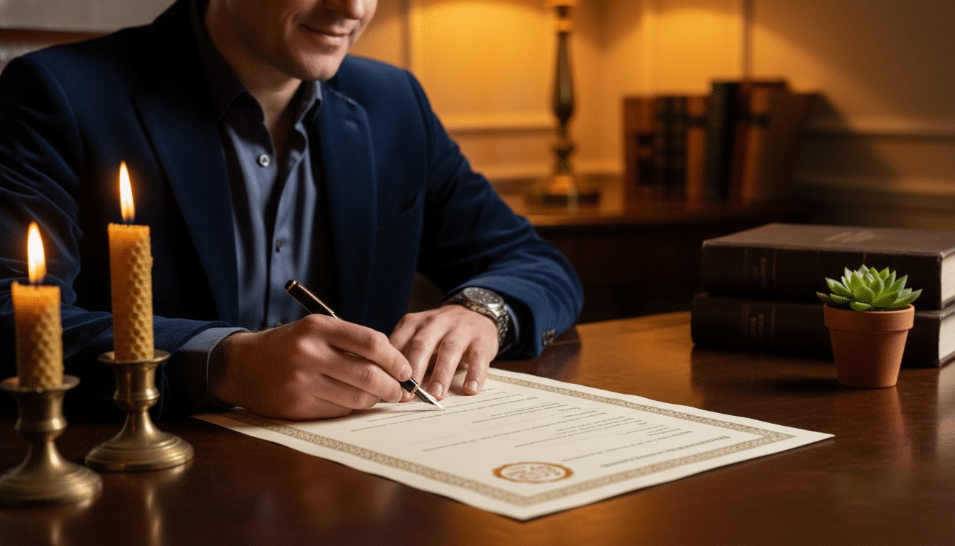 Signature d'un contrat dans une ambiance chaleureuse