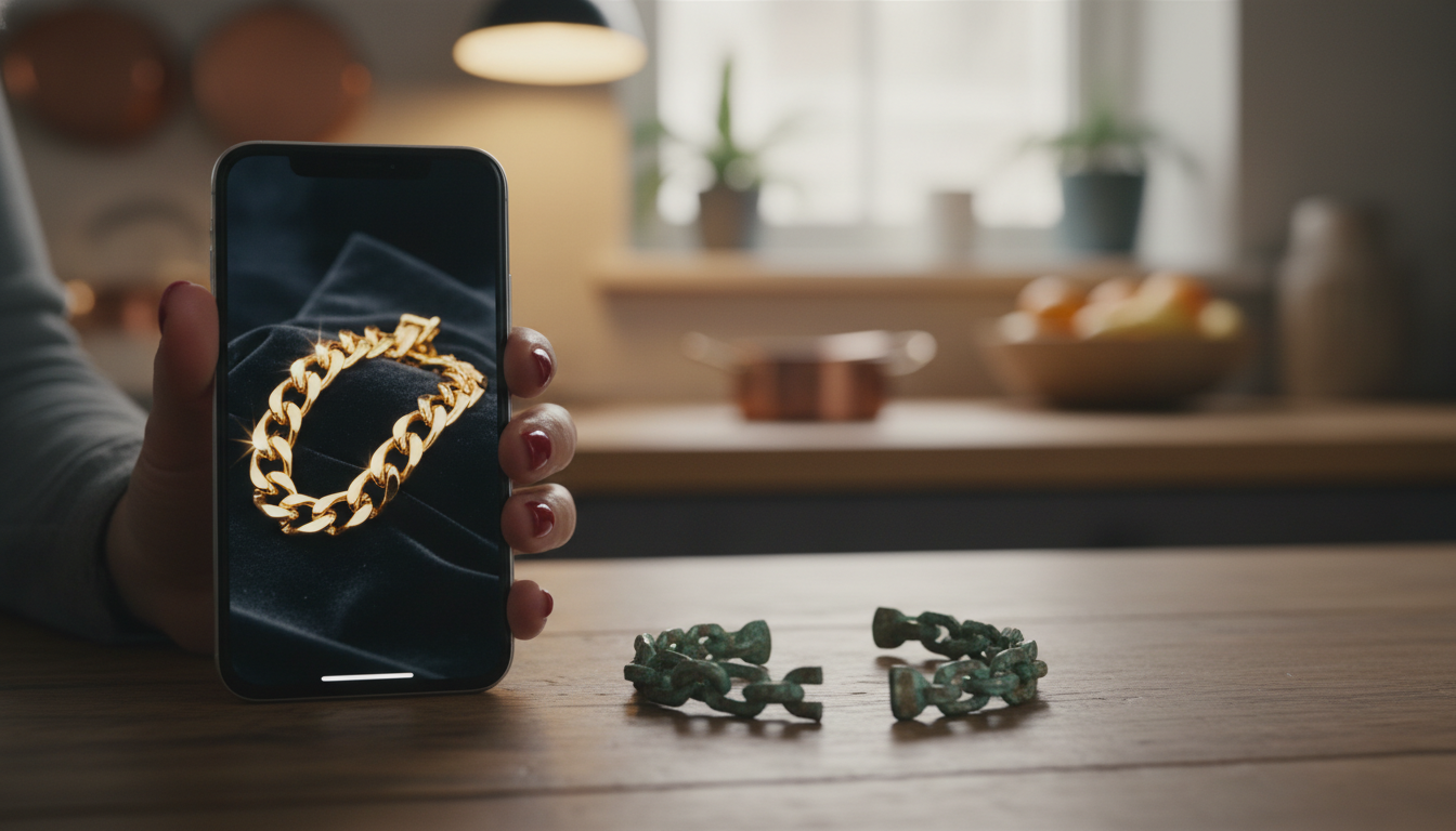 Comparaison photo produit Temu sur smartphone et objet réel reçu