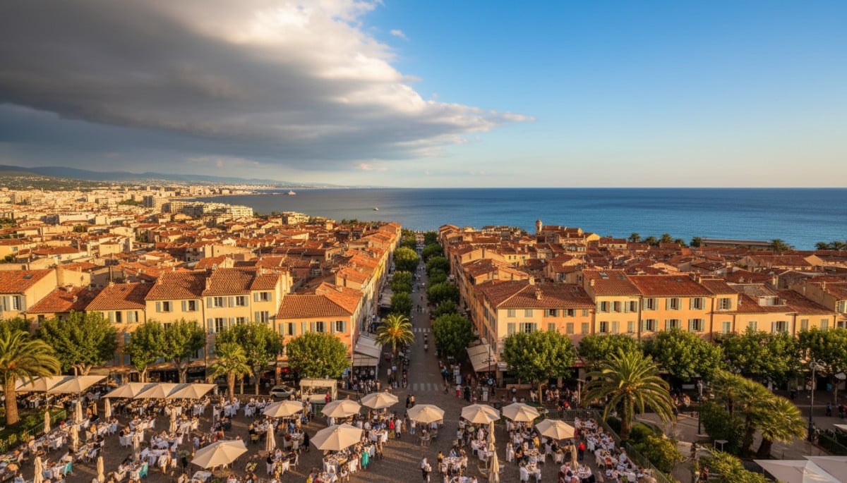 Terrasse ensoleillée au Sud pendant que le Nord reste nuageux