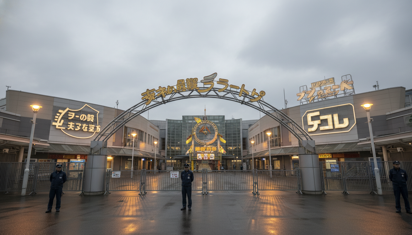 Entrée fermée du parc Tokyo Dome City Attractions
