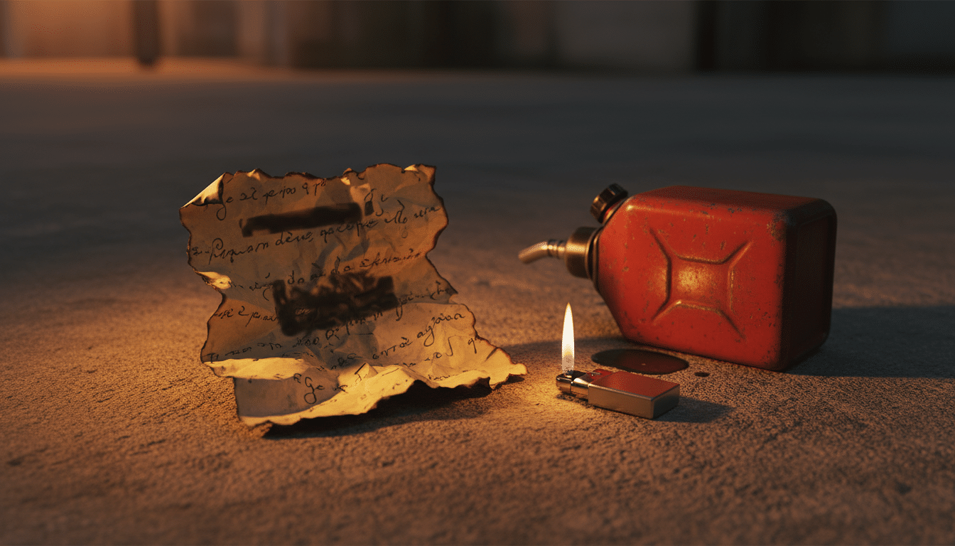 Manifeste anti-IA retrouvé sur le suspect avec un bidon