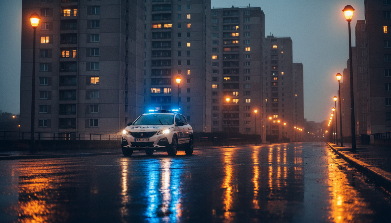 Patrouille de police nocturne dans le quartier Bellefontaine à Toulouse