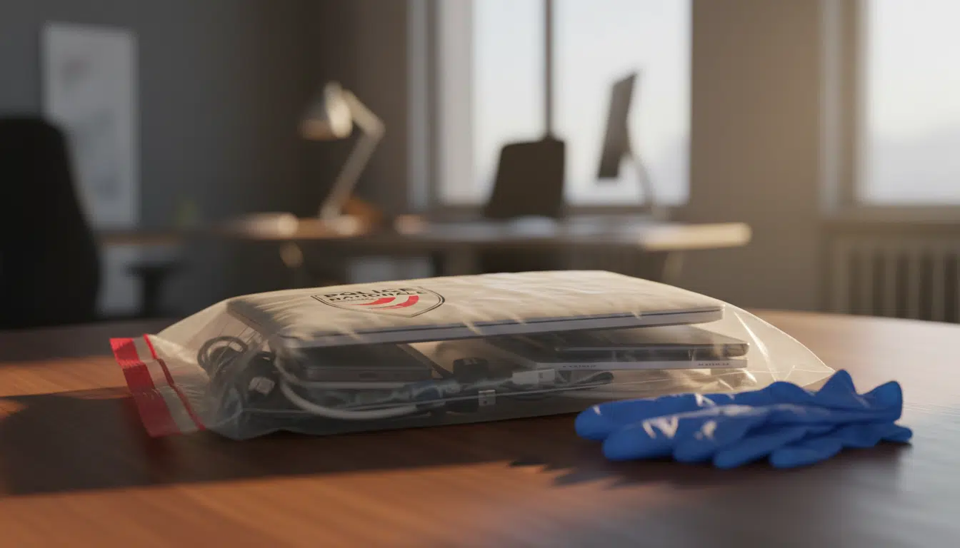 Matériel informatique saisi lors d'une perquisition