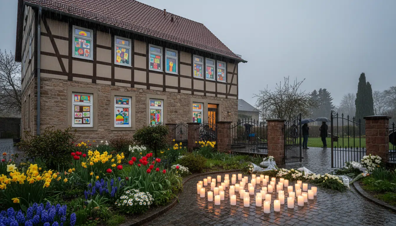 Mémorial devant la résidence de Satrupholm après le drame