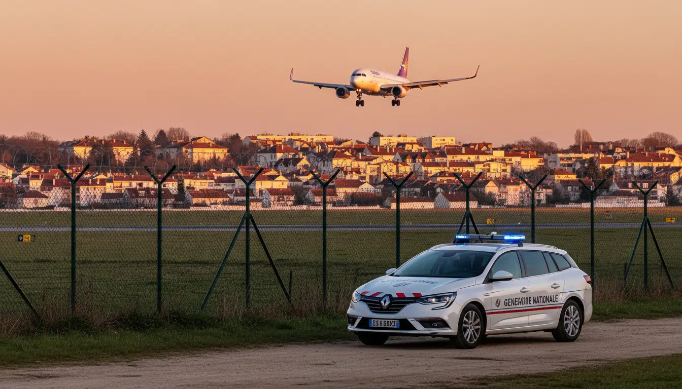 Patrouille de gendarmerie près de l'aéroport d'Orly
