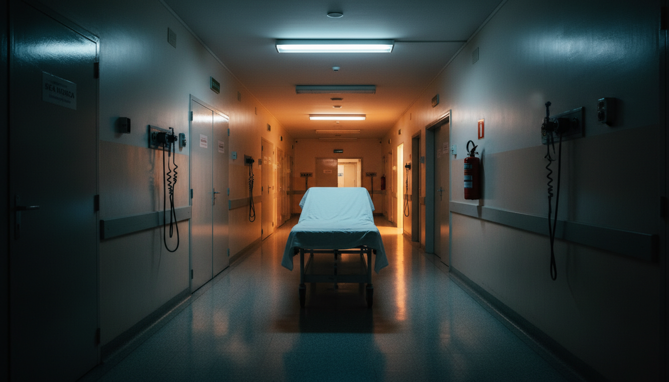 Couloir d'urgences d'un hôpital en Argentine