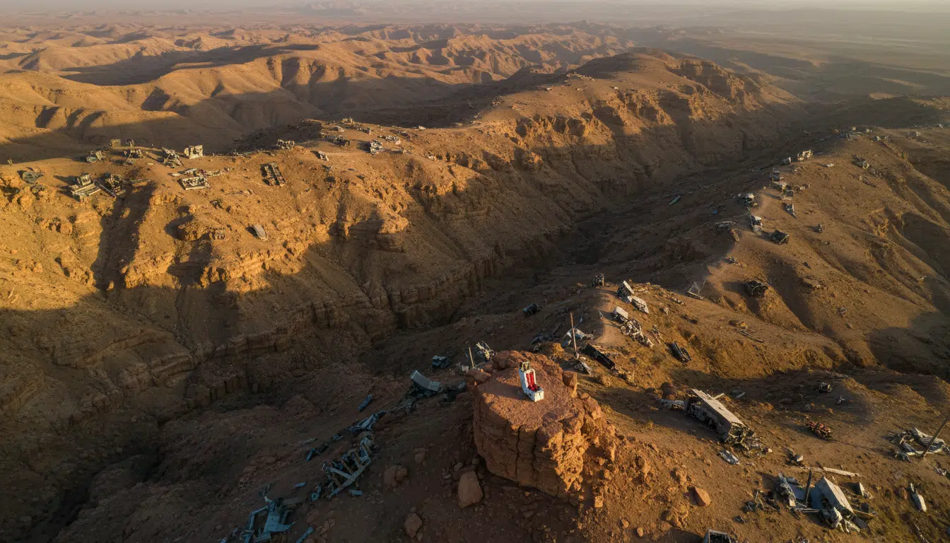 Débris d'un avion de chasse dans les montagnes iraniennes