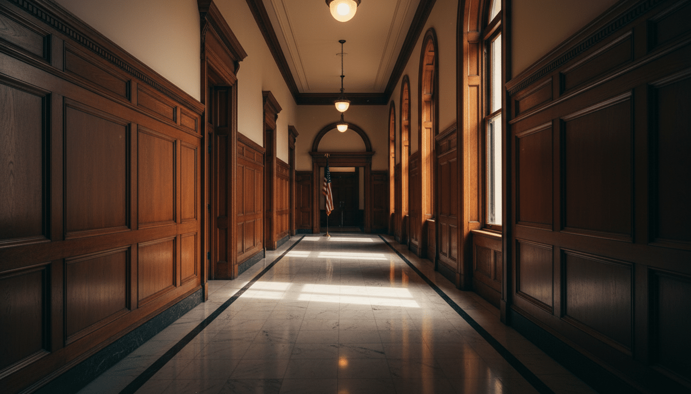 Couloir d'un tribunal au Texas
