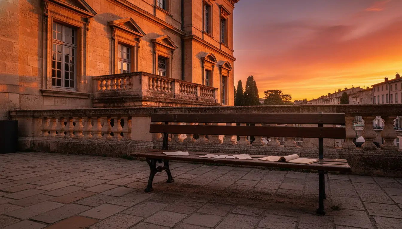 Nathalie émue devant le tribunal à Montpellier