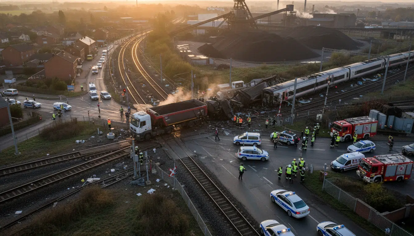 Accident entre un TGV et un poids lourd à un passage à niveau près de Lens