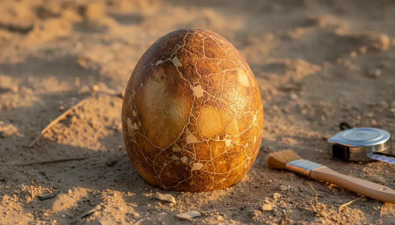 Œuf de dinosaure fossilisé intact vieux de 72 millions d'années