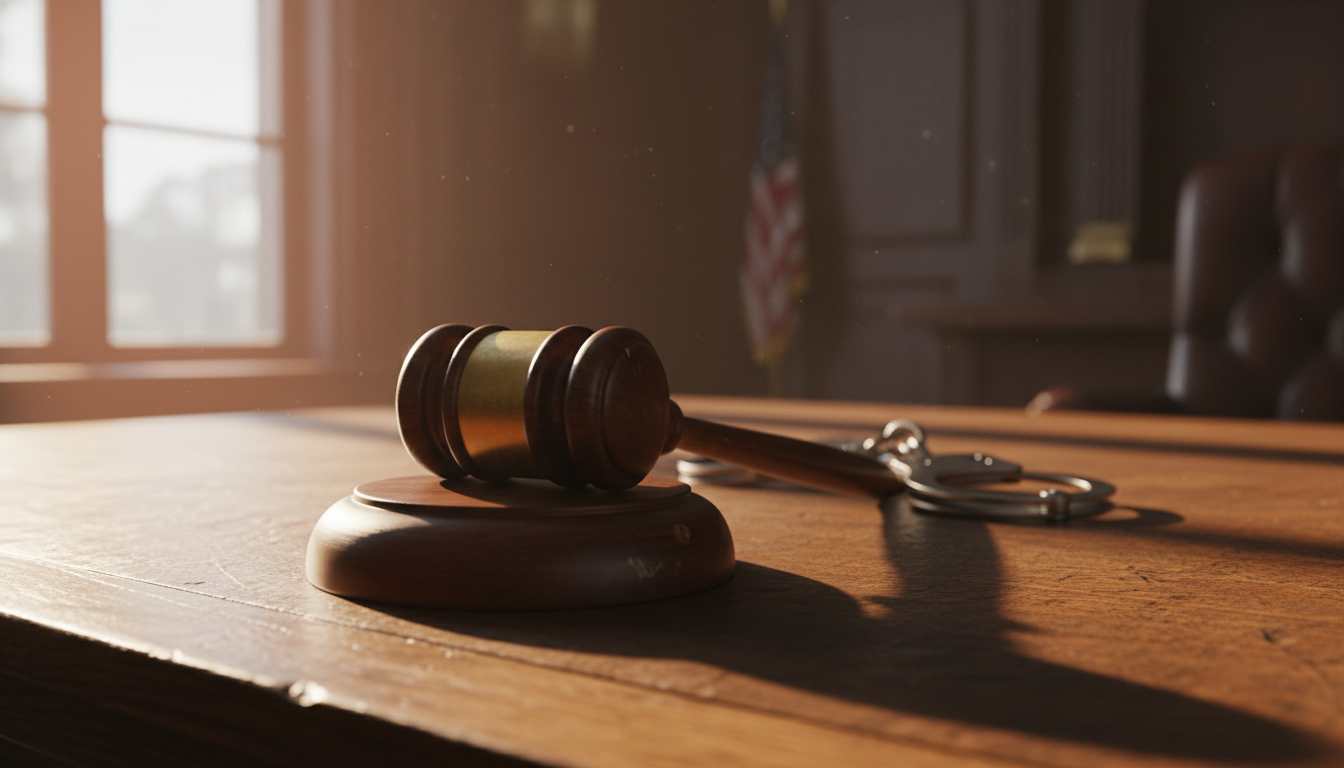 Marteau de juge dans un tribunal américain