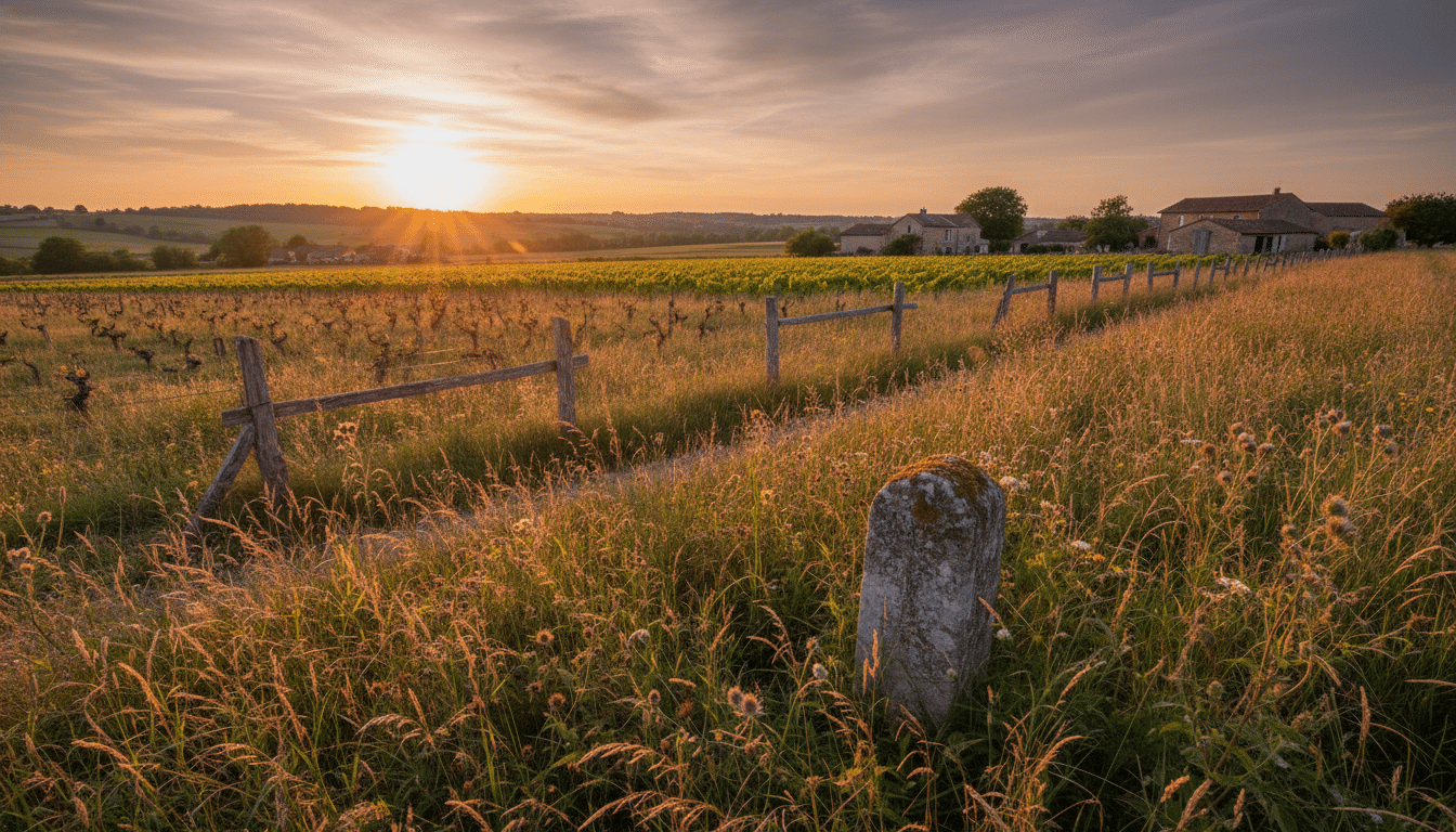 Parcelles agricoles en friche en zone rurale française