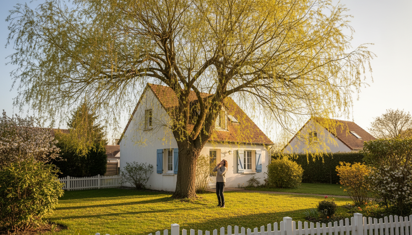 Saule pleureur planté trop près d'une maison